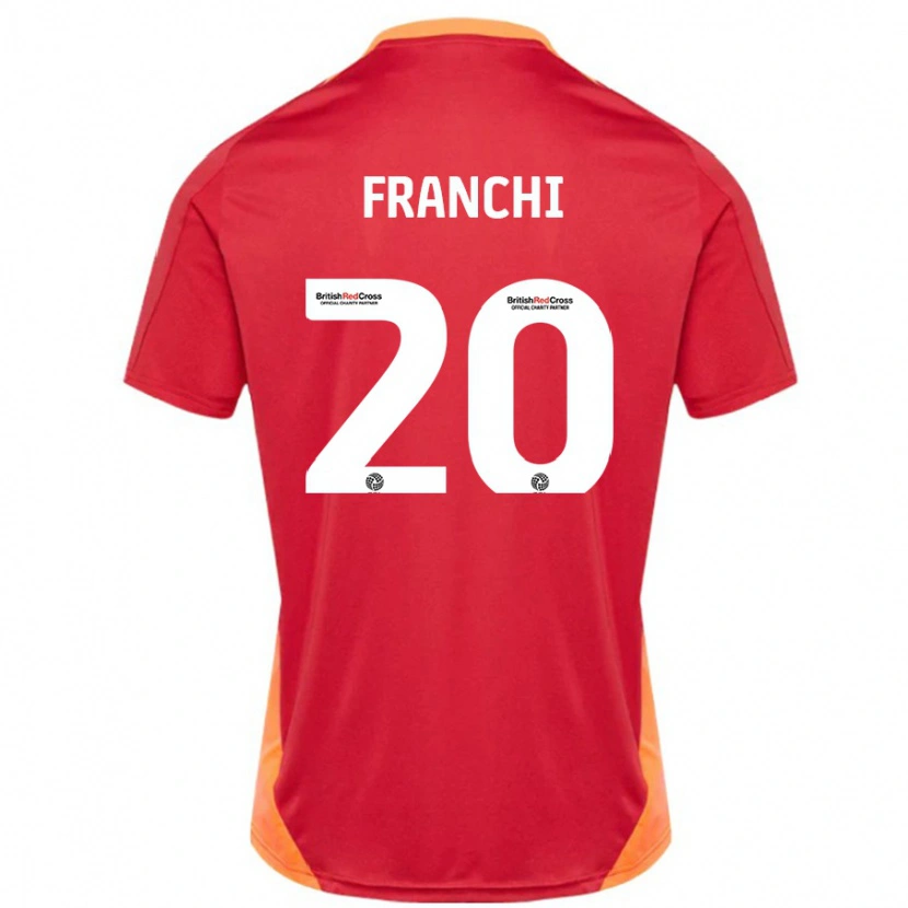 Danxen Męski Matilda Franchi #20 Niebieski Złamana Biel Wyjazdowa Koszulka 2024/25 Koszulki Klubowe