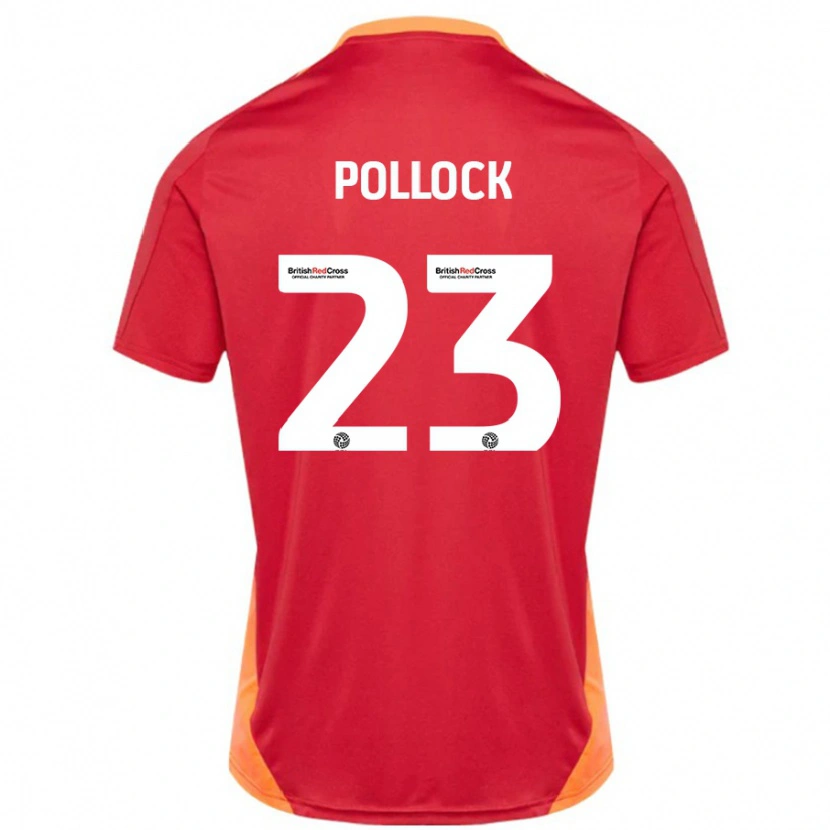 Danxen Męski Amber Pollock #23 Niebieski Złamana Biel Wyjazdowa Koszulka 2024/25 Koszulki Klubowe