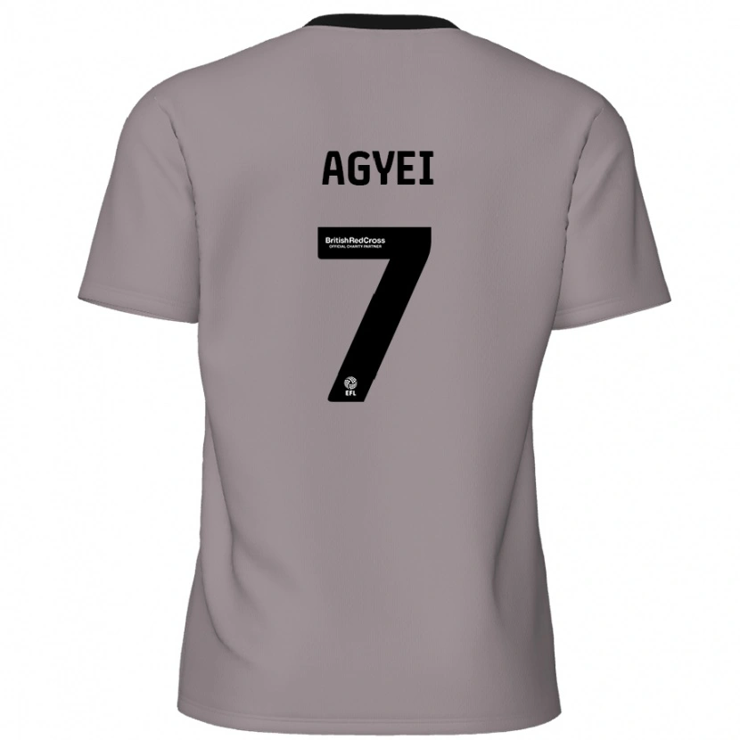 Danxen Męski Dan Agyei #7 Szary Wyjazdowa Koszulka 2024/25 Koszulki Klubowe