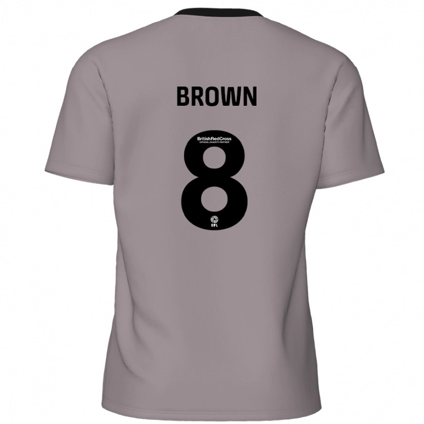 Danxen Męski Jordan Brown #8 Szary Wyjazdowa Koszulka 2024/25 Koszulki Klubowe