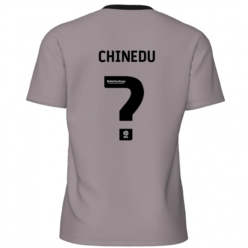 Danxen Męski Phillip Chinedu #0 Szary Wyjazdowa Koszulka 2024/25 Koszulki Klubowe