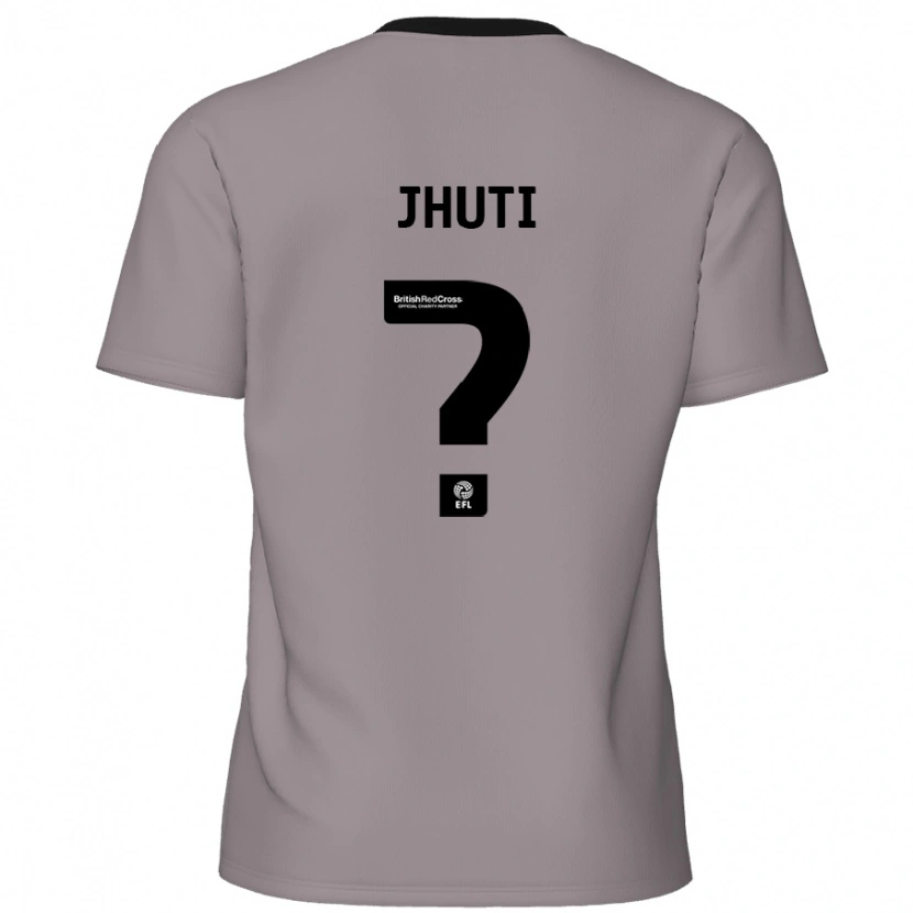 Danxen Męski Reece Jhuti #0 Szary Wyjazdowa Koszulka 2024/25 Koszulki Klubowe