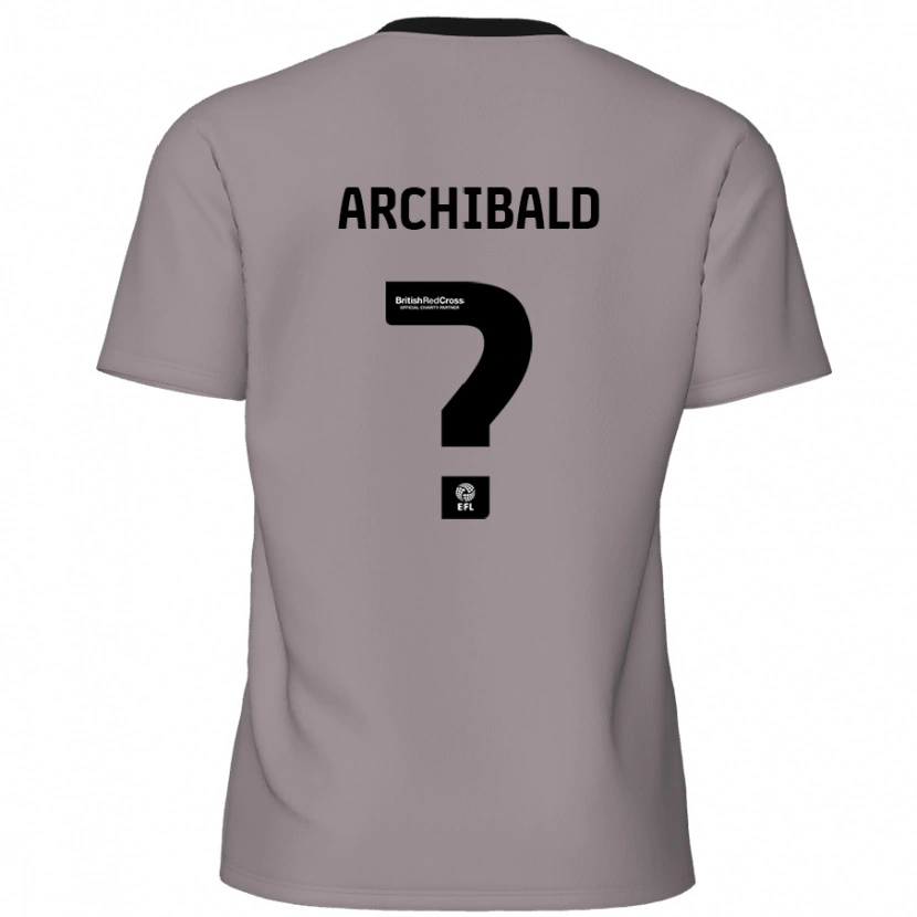 Danxen Męski Aaron Archibald #0 Szary Wyjazdowa Koszulka 2024/25 Koszulki Klubowe