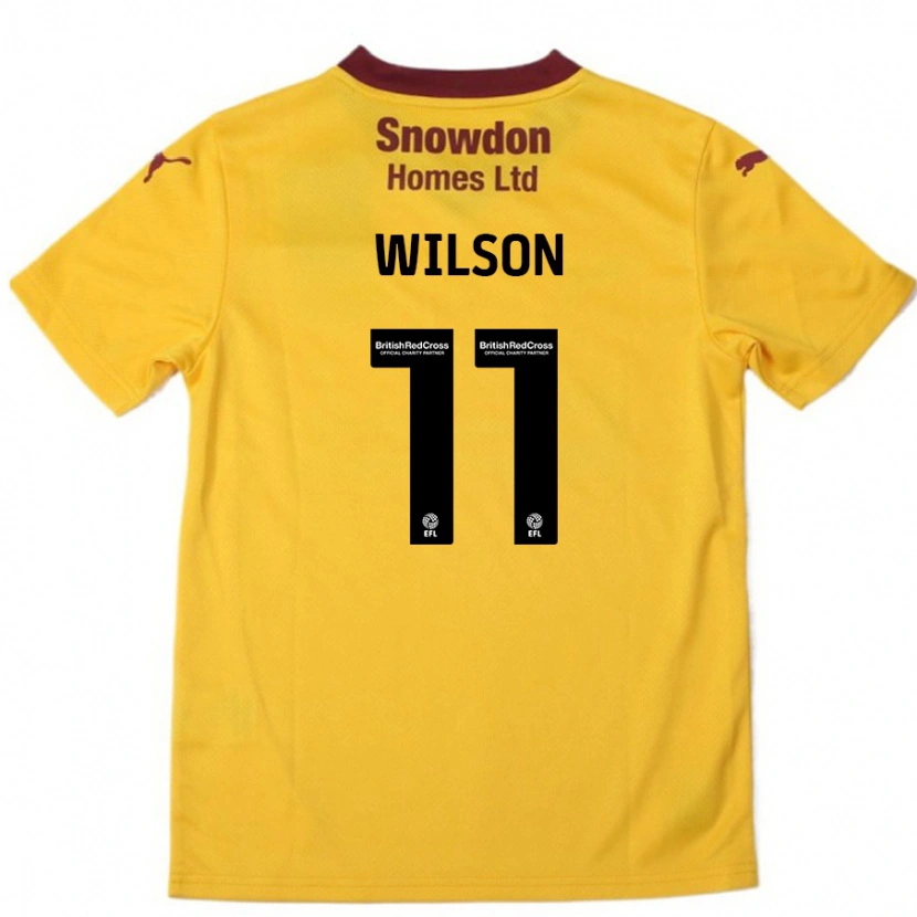 Danxen Męski James Wilson #11 Pomarańczowy Burgundowy Wyjazdowa Koszulka 2024/25 Koszulki Klubowe