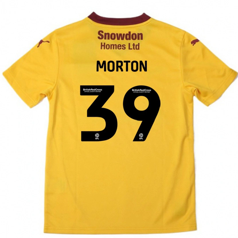 Danxen Męski Callum Morton #39 Pomarańczowy Burgundowy Wyjazdowa Koszulka 2024/25 Koszulki Klubowe