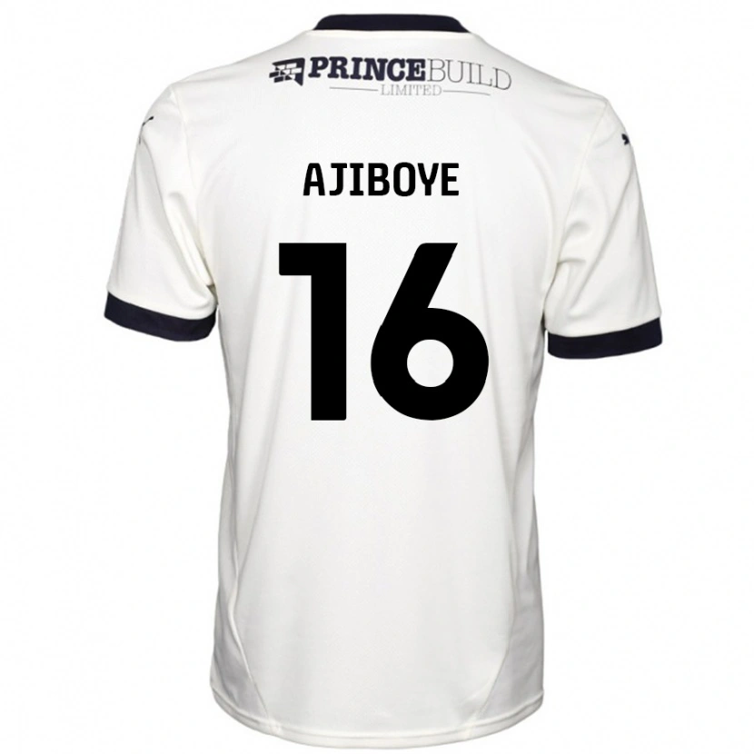 Danxen Męski David Ajiboye #16 Łamana Biel Czarny Wyjazdowa Koszulka 2024/25 Koszulki Klubowe