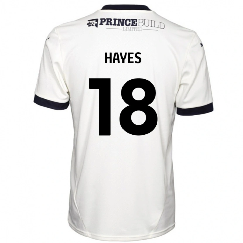 Danxen Męski Cian Hayes #18 Łamana Biel Czarny Wyjazdowa Koszulka 2024/25 Koszulki Klubowe