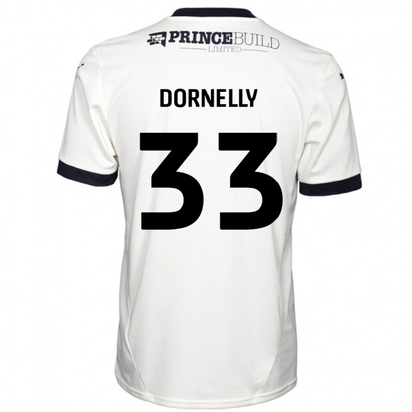 Danxen Męski James Dornelly #33 Łamana Biel Czarny Wyjazdowa Koszulka 2024/25 Koszulki Klubowe