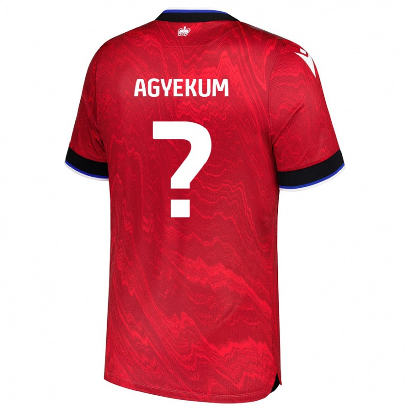 Danxen Męski Henry Agyekum #0 Czerwony Czarny Wyjazdowa Koszulka 2024/25 Koszulki Klubowe