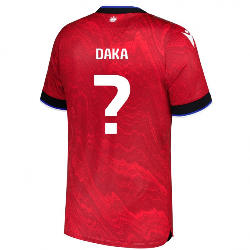 Danxen Męski Lucas Daka #0 Czerwony Czarny Wyjazdowa Koszulka 2024/25 Koszulki Klubowe