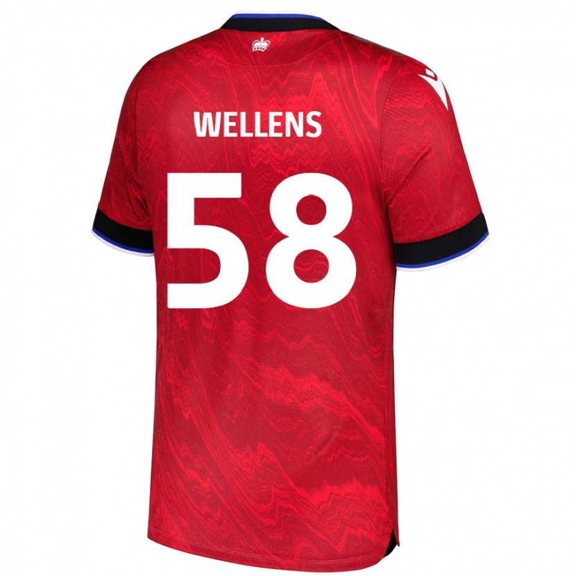 Danxen Męski Charlie Wellens #58 Czerwony Czarny Wyjazdowa Koszulka 2024/25 Koszulki Klubowe