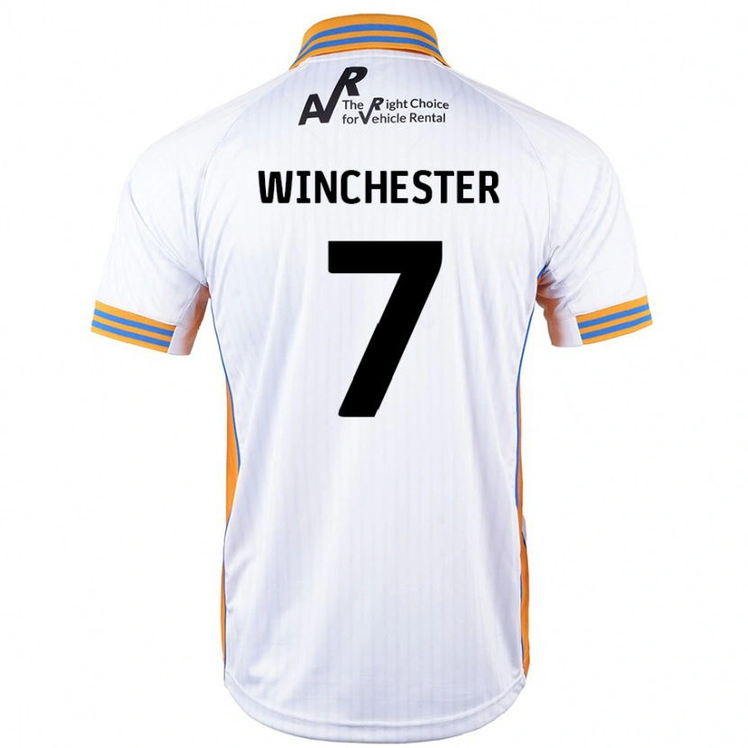 Danxen Męski Carl Winchester #7 Biały Wyjazdowa Koszulka 2024/25 Koszulki Klubowe