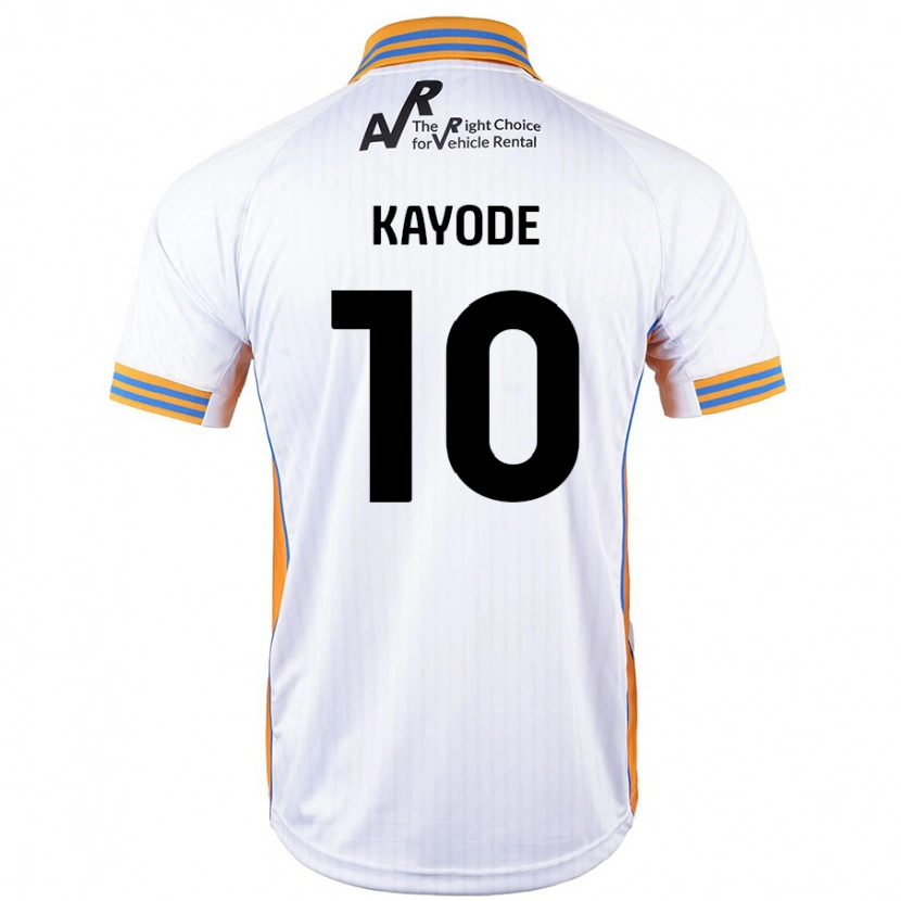 Danxen Męski Joshua Kayode #10 Biały Wyjazdowa Koszulka 2024/25 Koszulki Klubowe