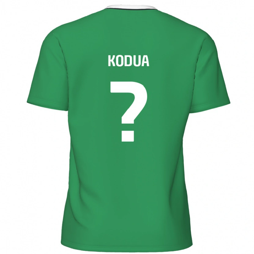 Danxen Męski Gideon Kodua #0 Zielony Białe Paski Wyjazdowa Koszulka 2024/25 Koszulki Klubowe