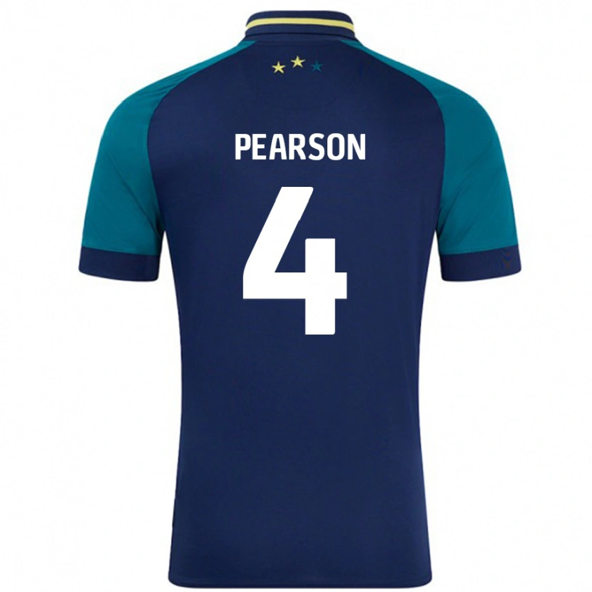 Danxen Męski Matty Pearson #4 Granatowy Ciemnozielony Wyjazdowa Koszulka 2024/25 Koszulki Klubowe