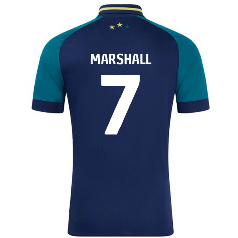 Danxen Męski Callum Marshall #7 Granatowy Ciemnozielony Wyjazdowa Koszulka 2024/25 Koszulki Klubowe