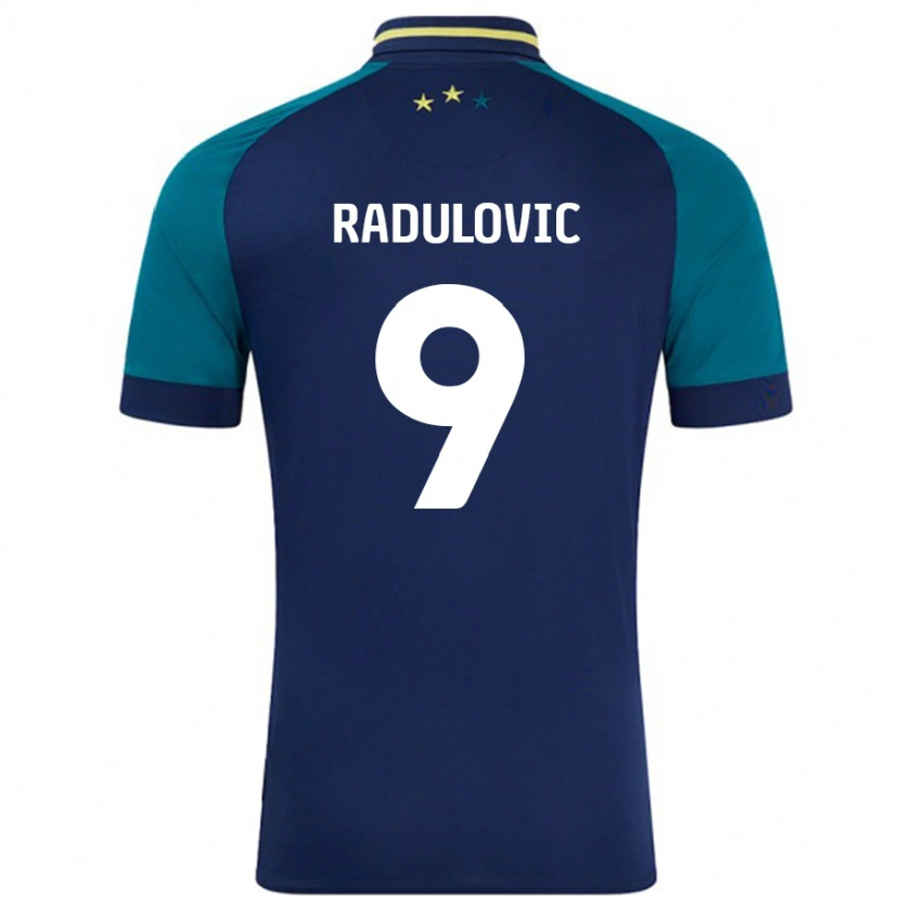 Danxen Męski Bojan Radulovic #9 Granatowy Ciemnozielony Wyjazdowa Koszulka 2024/25 Koszulki Klubowe