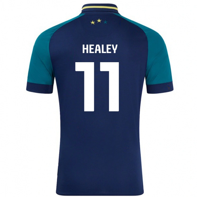Danxen Męski Rhys Healey #11 Granatowy Ciemnozielony Wyjazdowa Koszulka 2024/25 Koszulki Klubowe