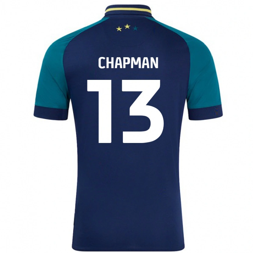 Danxen Męski Jacob Chapman #13 Granatowy Ciemnozielony Wyjazdowa Koszulka 2024/25 Koszulki Klubowe