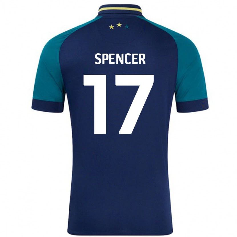 Danxen Męski Brodie Spencer #17 Granatowy Ciemnozielony Wyjazdowa Koszulka 2024/25 Koszulki Klubowe