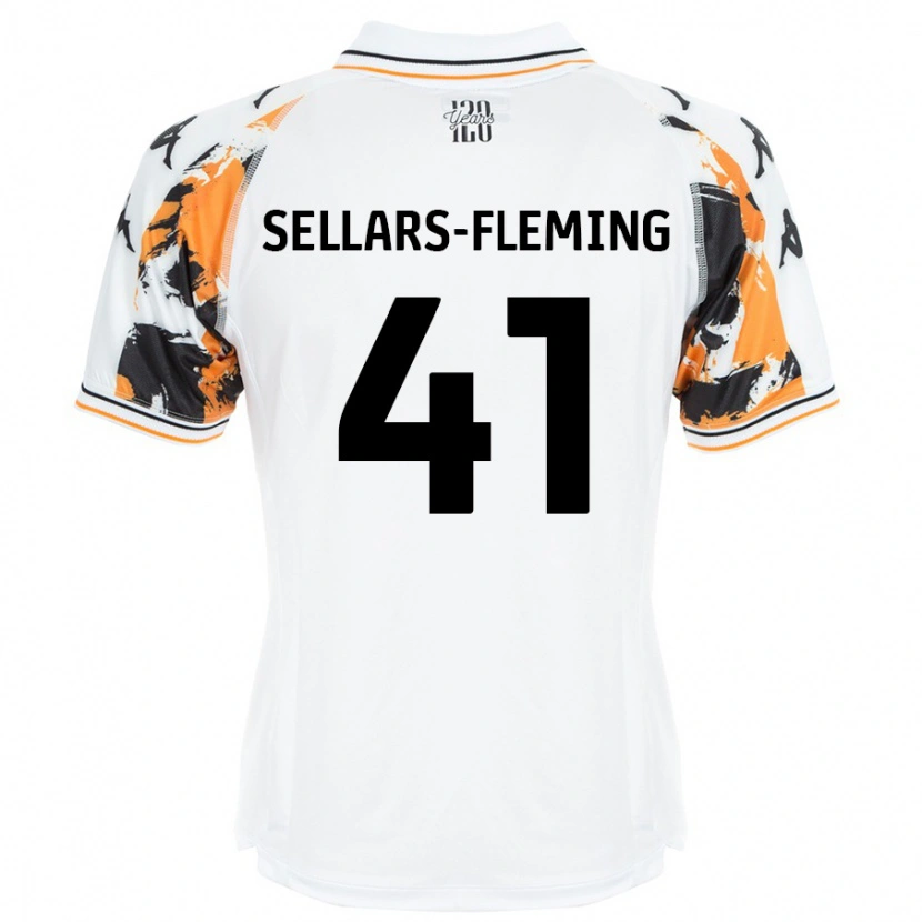 Danxen Męski Tyrell Sellars-Fleming #41 Biały Wyjazdowa Koszulka 2024/25 Koszulki Klubowe