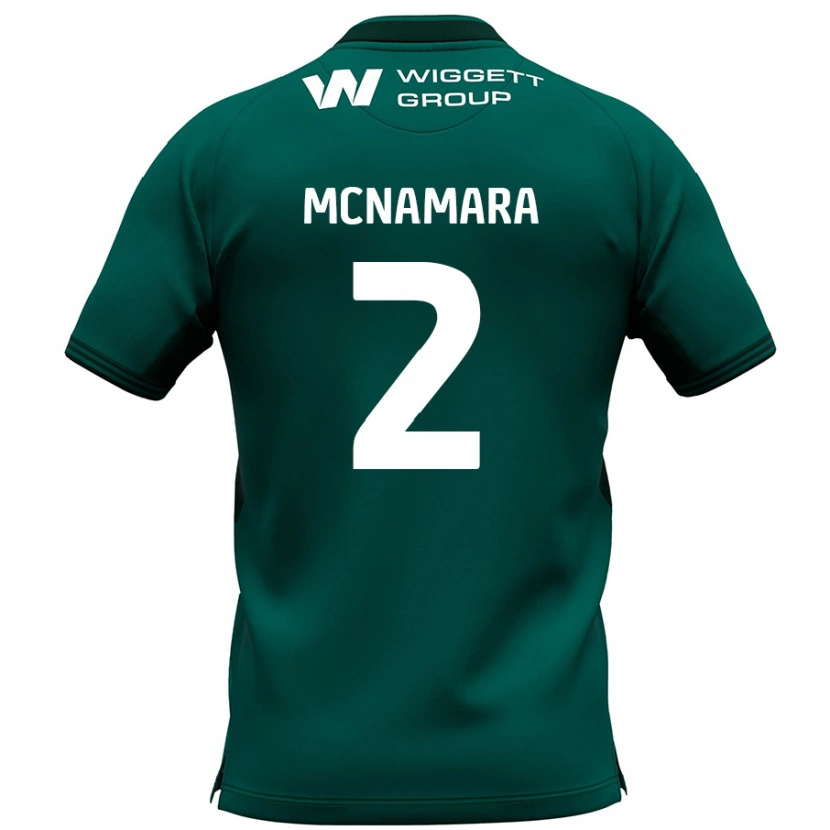 Danxen Męski Danny Mcnamara #2 Zielony Wyjazdowa Koszulka 2024/25 Koszulki Klubowe