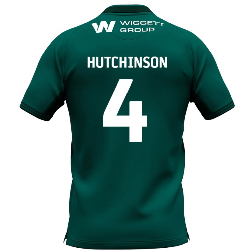 Danxen Męski Shaun Hutchinson #4 Zielony Wyjazdowa Koszulka 2024/25 Koszulki Klubowe