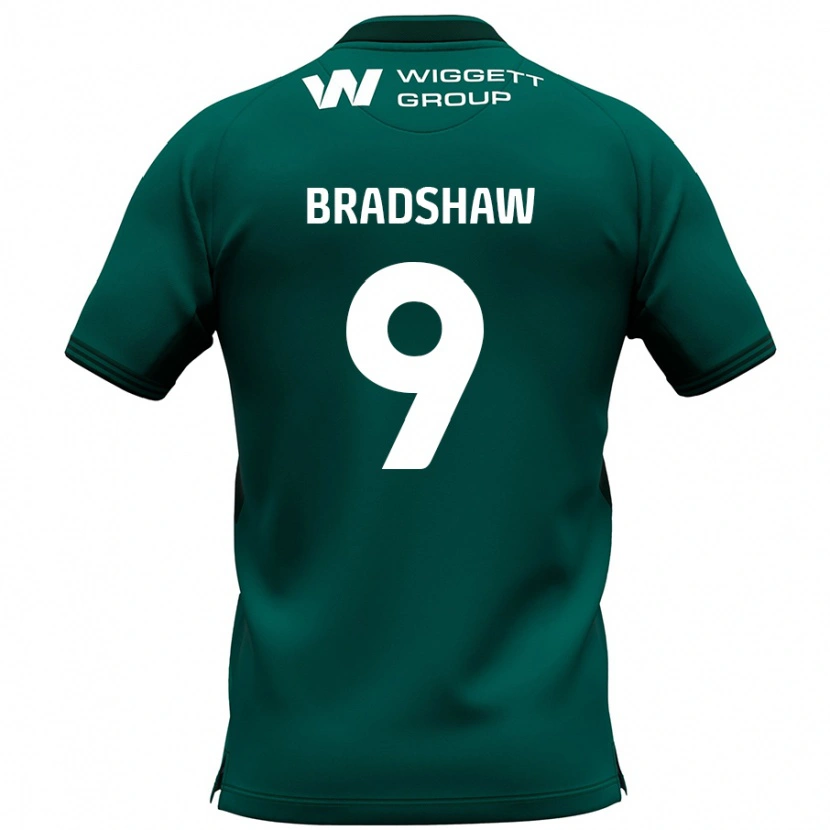 Danxen Męski Tom Bradshaw #9 Zielony Wyjazdowa Koszulka 2024/25 Koszulki Klubowe