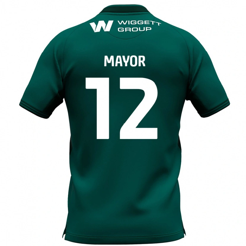 Danxen Męski Adam Mayor #12 Zielony Wyjazdowa Koszulka 2024/25 Koszulki Klubowe