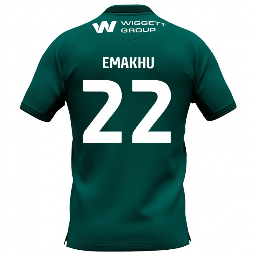 Danxen Męski Aidomo Emakhu #22 Zielony Wyjazdowa Koszulka 2024/25 Koszulki Klubowe