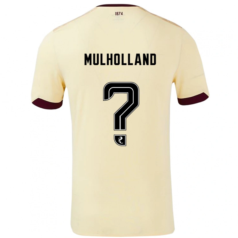 Danxen Męski James Mulholland #0 Kremowy Burgundowy Wyjazdowa Koszulka 2024/25 Koszulki Klubowe