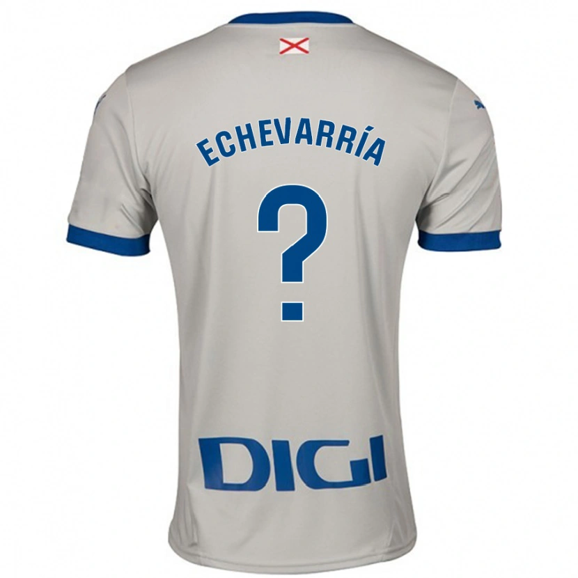Danxen Męski Iker Echevarría #0 Jasnoszary Wyjazdowa Koszulka 2024/25 Koszulki Klubowe