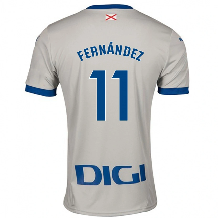 Danxen Męski Imanol Fernández #11 Jasnoszary Wyjazdowa Koszulka 2024/25 Koszulki Klubowe
