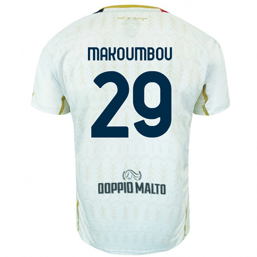 Danxen Męski Antoine Makoumbou #29 Biały Wyjazdowa Koszulka 2024/25 Koszulki Klubowe