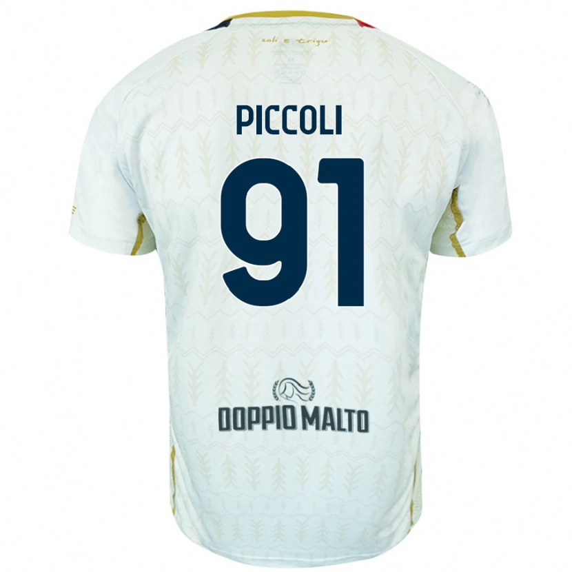 Danxen Męski Roberto Piccoli #91 Biały Wyjazdowa Koszulka 2024/25 Koszulki Klubowe