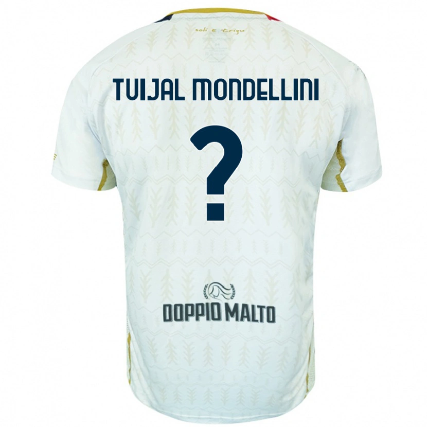 Danxen Męski Luca Tuijal Mondellini #0 Biały Wyjazdowa Koszulka 2024/25 Koszulki Klubowe