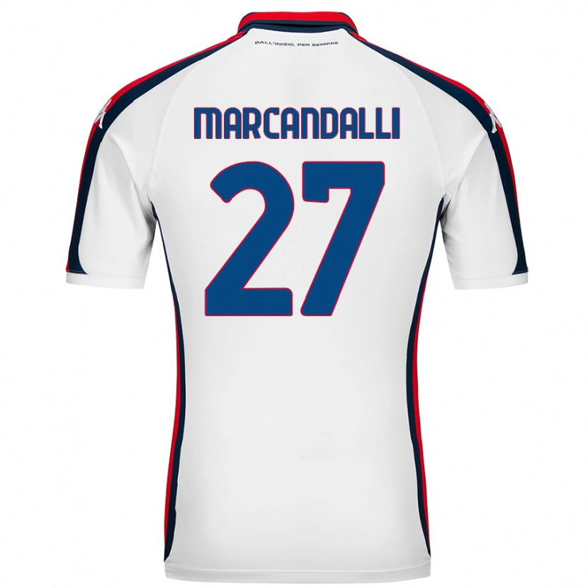 Danxen Męski Alessandro Marcandalli #27 Biały Wyjazdowa Koszulka 2024/25 Koszulki Klubowe