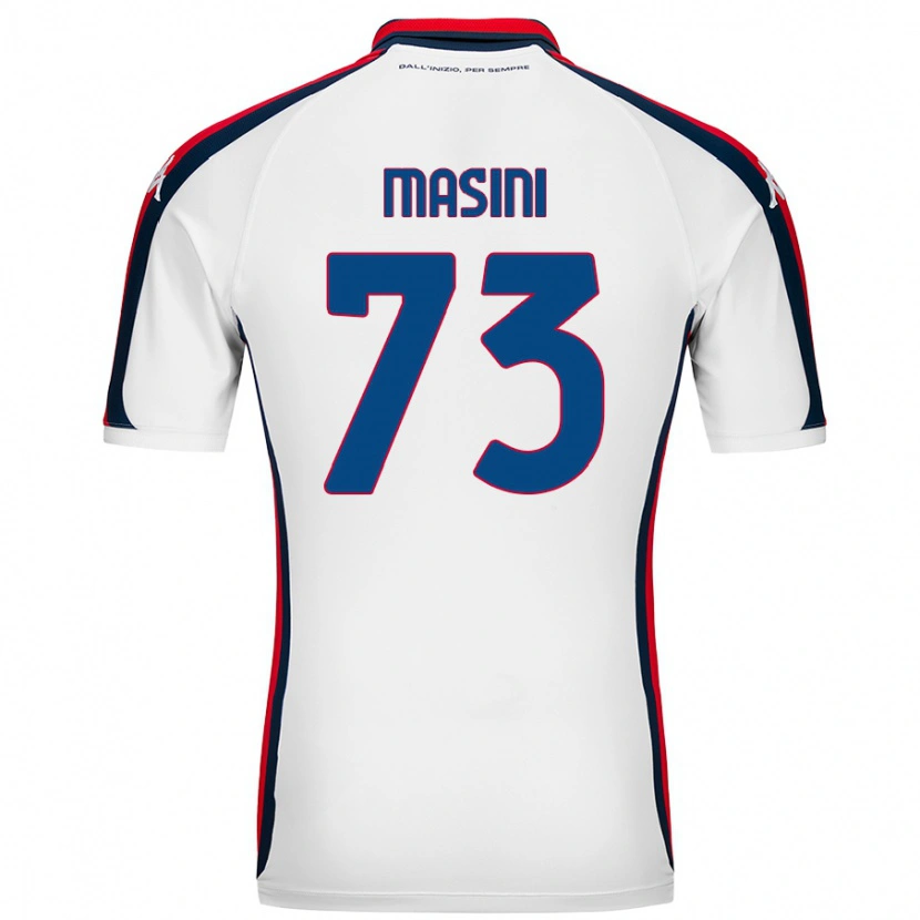 Danxen Męski Patrizio Masini #73 Biały Wyjazdowa Koszulka 2024/25 Koszulki Klubowe