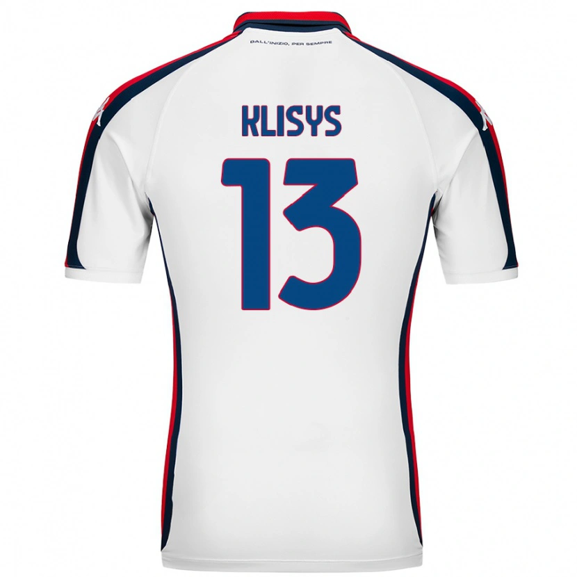 Danxen Męski Lukas Klisys #13 Biały Wyjazdowa Koszulka 2024/25 Koszulki Klubowe