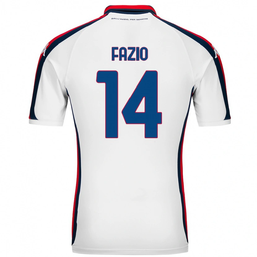 Danxen Męski Tommaso Fazio #14 Biały Wyjazdowa Koszulka 2024/25 Koszulki Klubowe