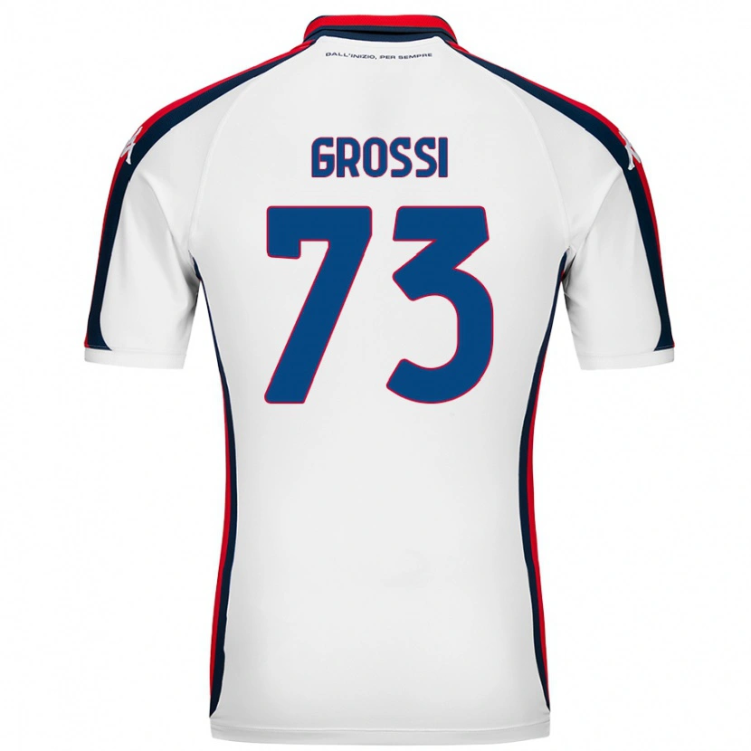 Danxen Męski Jacopo Grossi #73 Biały Wyjazdowa Koszulka 2024/25 Koszulki Klubowe