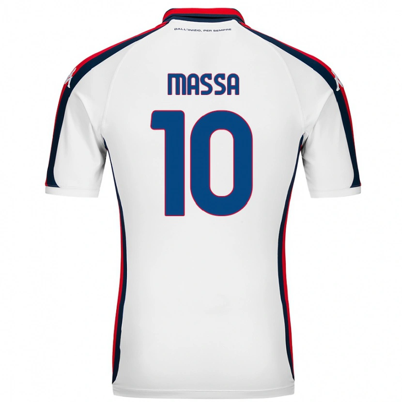 Danxen Męski Alessandra Massa #10 Biały Wyjazdowa Koszulka 2024/25 Koszulki Klubowe