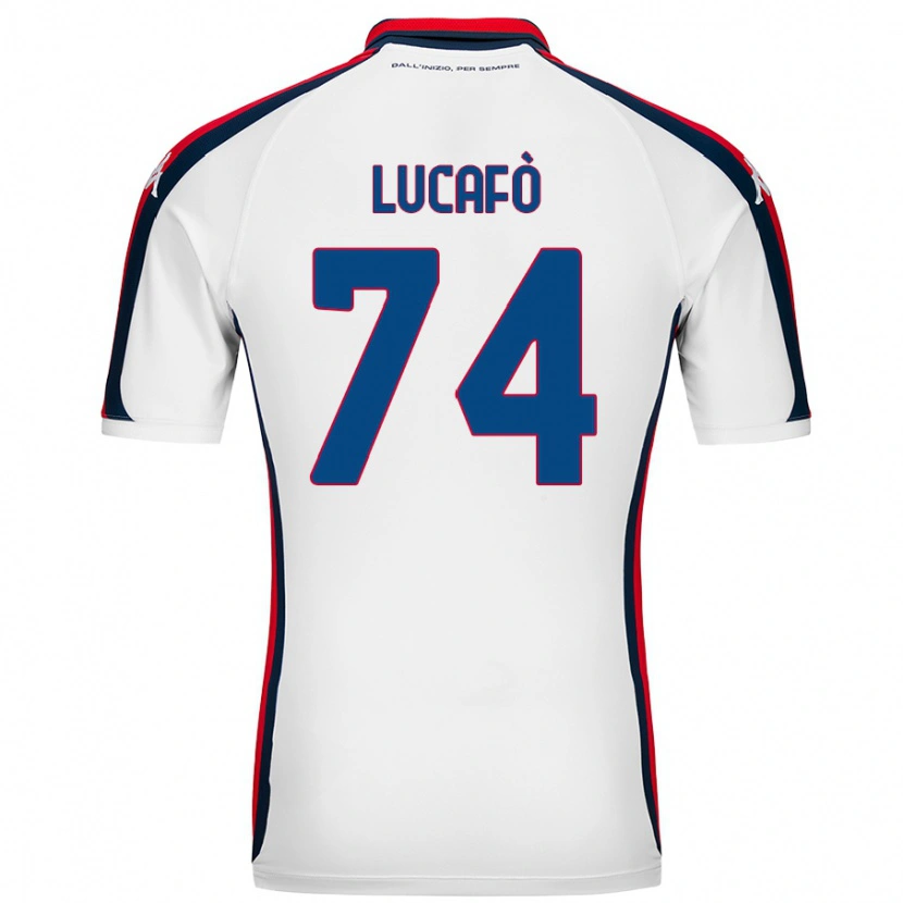 Danxen Męski Sara Lucafò #74 Biały Wyjazdowa Koszulka 2024/25 Koszulki Klubowe