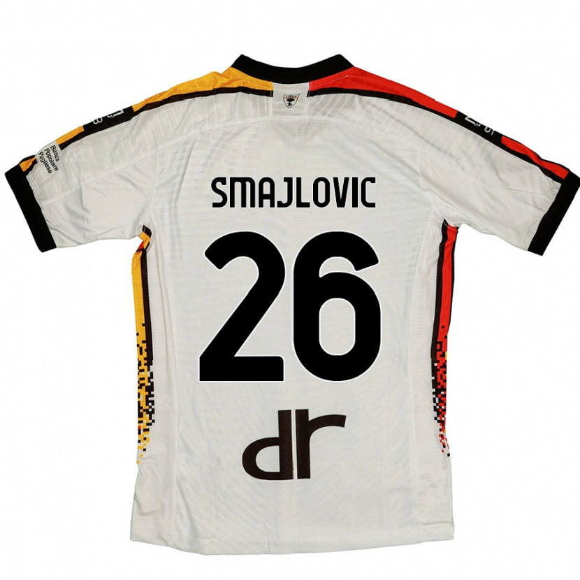 Danxen Męski Zinedin Smajlovic #26 Biały Czarny Wyjazdowa Koszulka 2024/25 Koszulki Klubowe