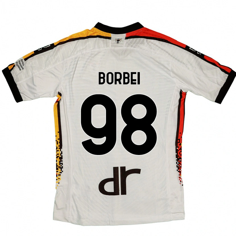 Danxen Męski Alexandru Borbei #98 Biały Czarny Wyjazdowa Koszulka 2024/25 Koszulki Klubowe