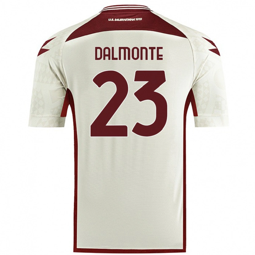 Danxen Męski Nicola Dalmonte #23 Kolor Kremowy Wyjazdowa Koszulka 2024/25 Koszulki Klubowe