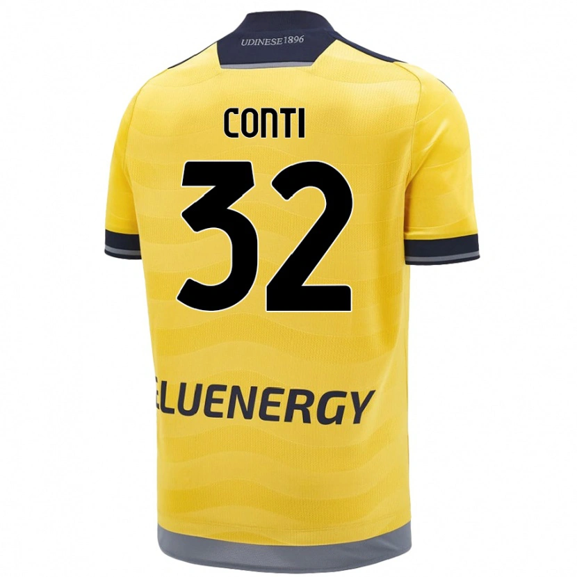 Danxen Męski Manuel Conti #32 Złoty Wyjazdowa Koszulka 2024/25 Koszulki Klubowe