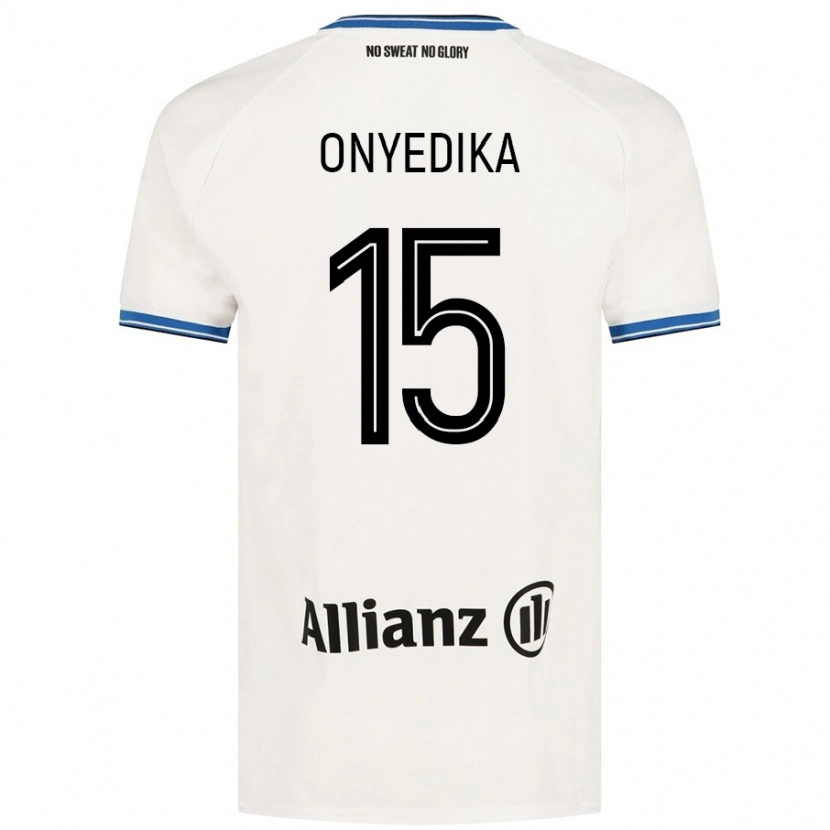 Danxen Męski Raphael Onyedika #15 Biały Wyjazdowa Koszulka 2024/25 Koszulki Klubowe