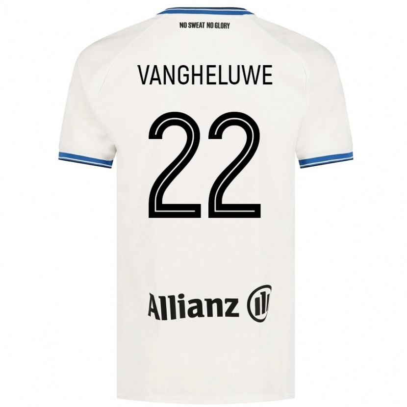 Danxen Męski Jody Vangheluwe #22 Biały Wyjazdowa Koszulka 2024/25 Koszulki Klubowe