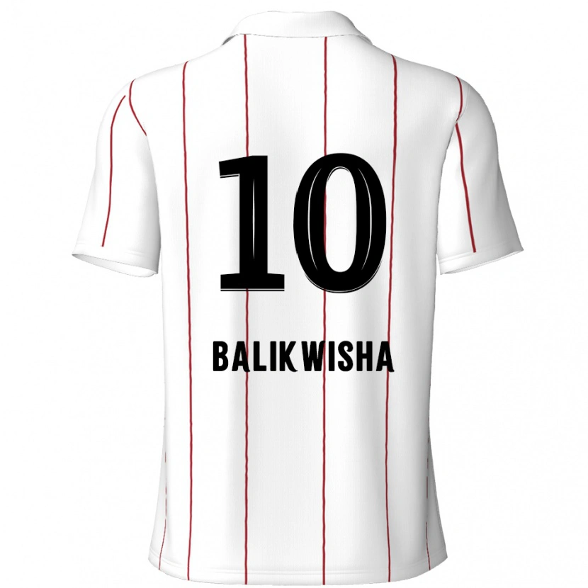 Danxen Męski Michel-Ange Balikwisha #10 Biały Czarny Wyjazdowa Koszulka 2024/25 Koszulki Klubowe